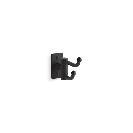 Kohler Double Robe Hook in Matte Black 35927-BL